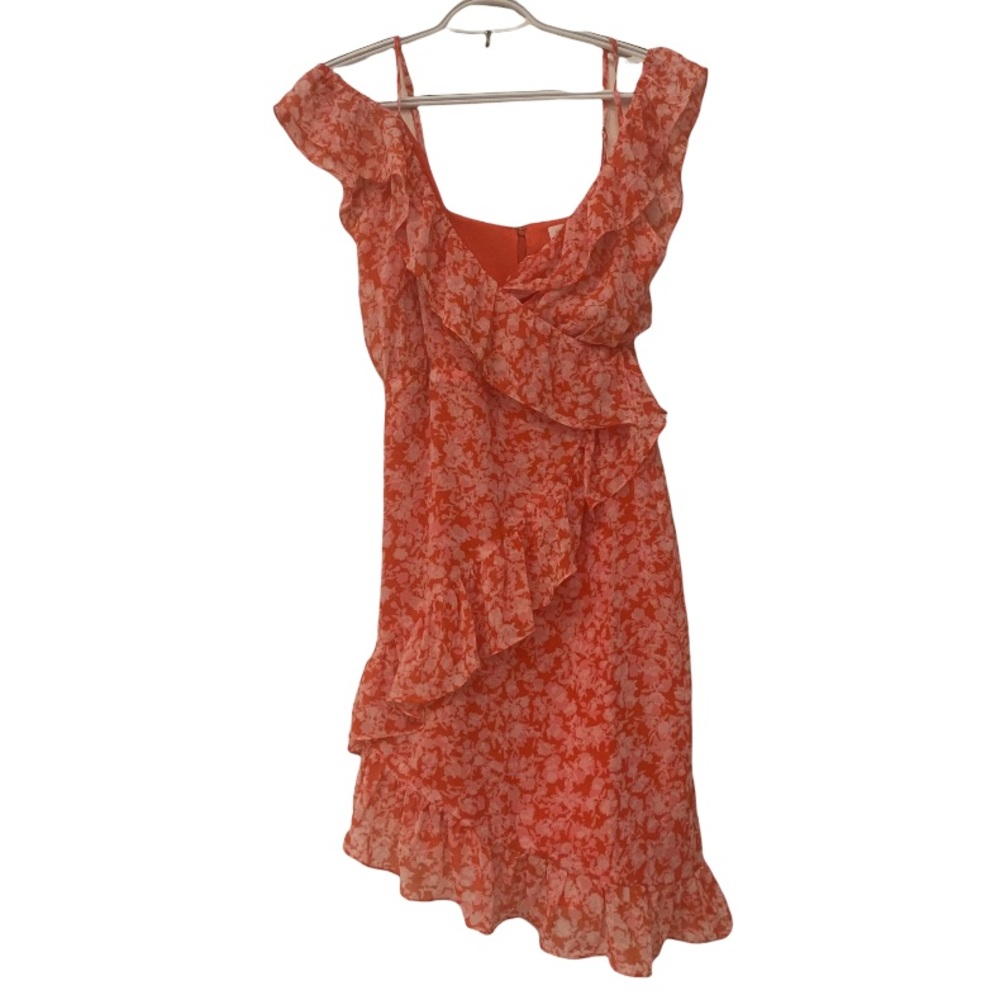 NWT Lovers + Friends Floral Asymmetrical Ruffle Crossover Dress Women’s Size S